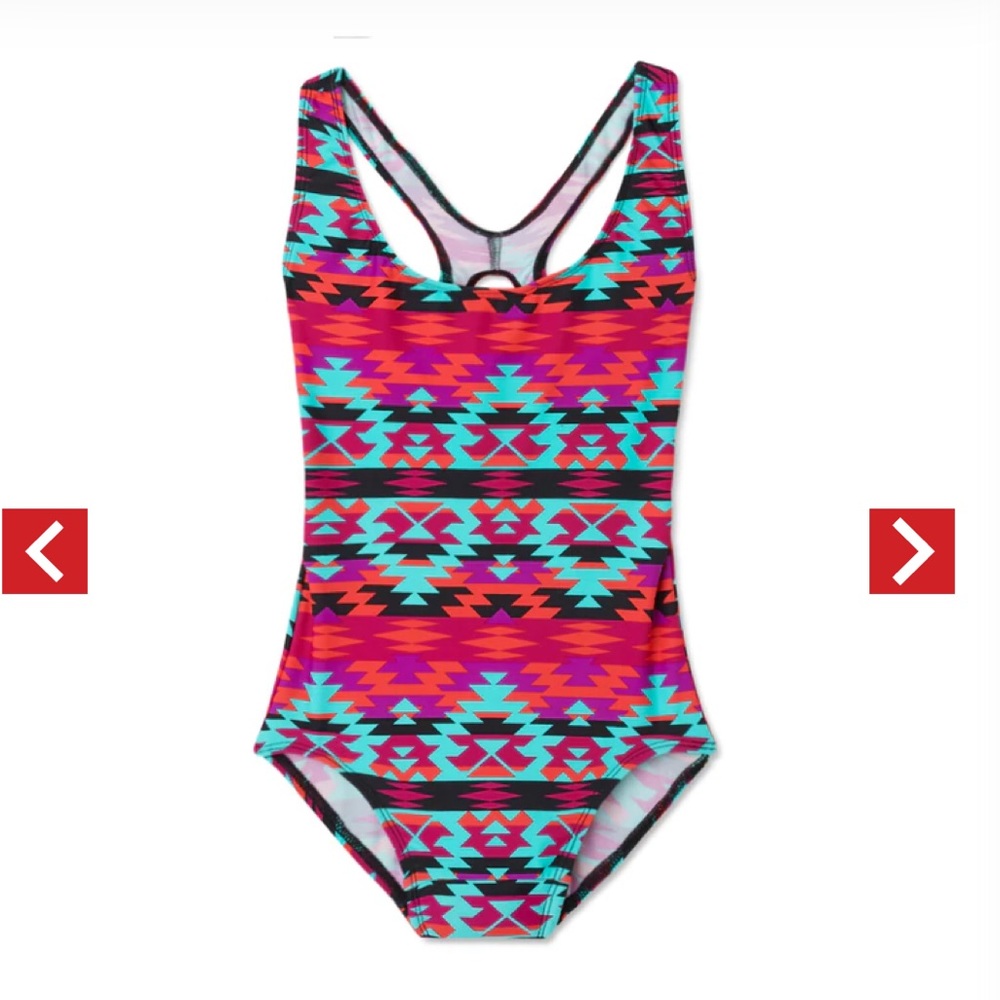 New Teen Period Swimwear Racerback | Aztec